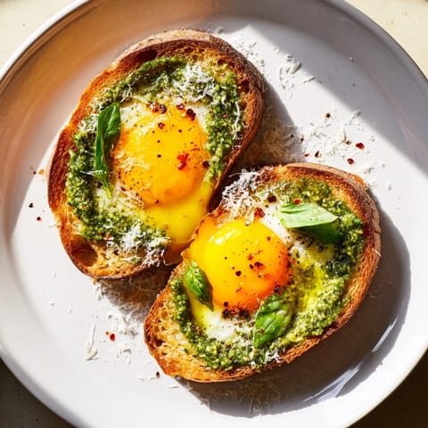 Pesto Egg Toast Delight
