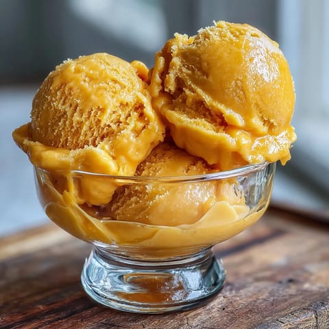 Vibrant mango sorbet with fresh lime, served in chilled bowls for a refreshing summer treat.