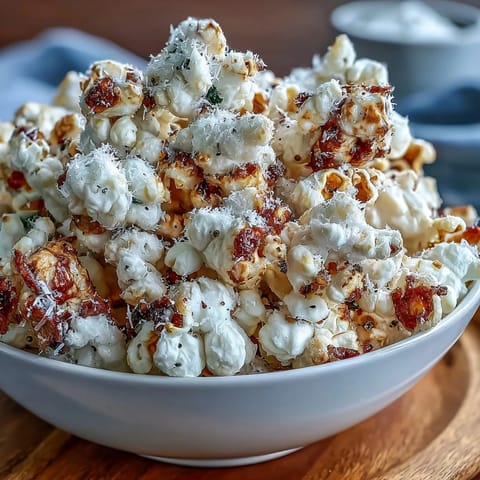 Gourmet popcorn tossed with truffle oil, freshly grated Parmesan, and delicate fleur de sel seasoning.