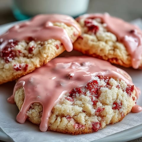 Soft Strawberry Sugar Cookies