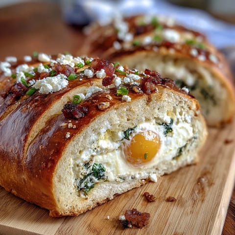 Festive Easter savory pie with hard-boiled eggs and ham, baked golden in flaky puff pastry for spring celebrations.  