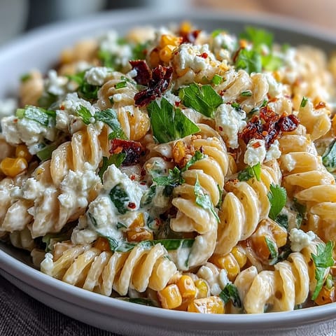Elote Corn Pasta Cotija