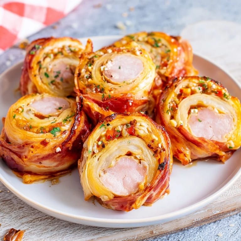 A close-up of perfectly baked Homemade Savory Sausage Rolls, showing the savory sausage filling inside.