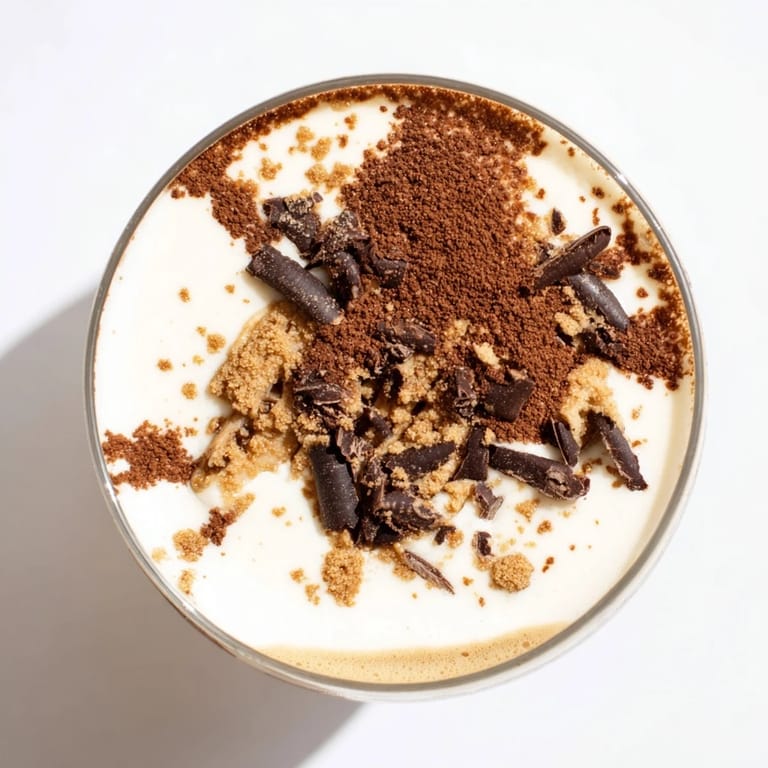 Rich mascarpone cream layers the Tiramisu Latte, a wonderfully sweet Italian-inspired beverage, ready to savor.