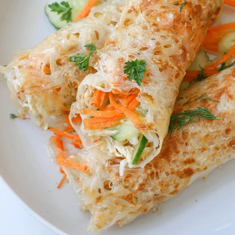 Savory fusion garlicky pulled chicken wraps plated with dipping sauce, ideal for a quick and flavorful dinner.