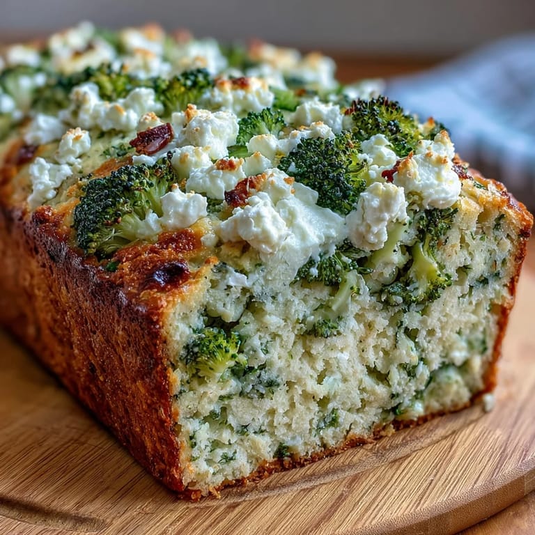 Rustic Broccoli and Feta Loaf cooling on a wire rack, showcasing textured crust and generous feta and broccoli pieces.