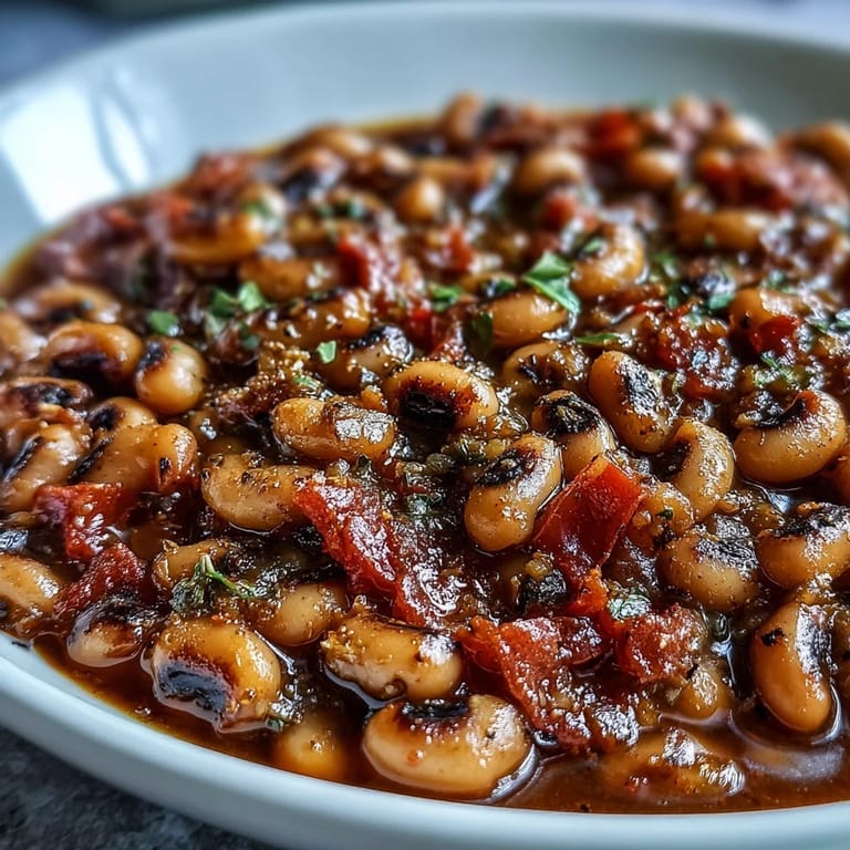 Hearty Greek-Style Slow Cooker Black-Eyed Peas served in a rustic bowl with crumbled feta.