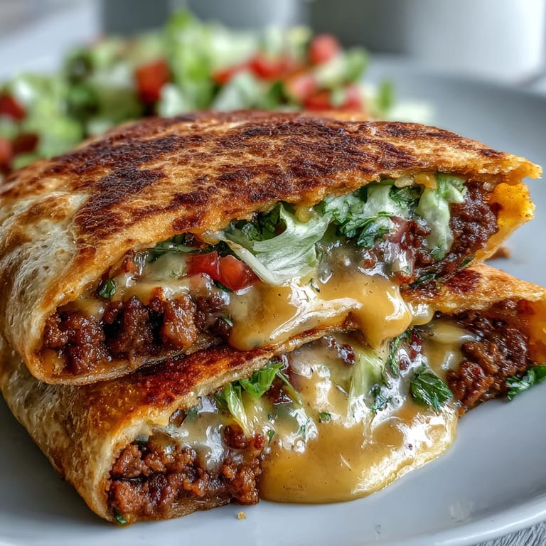 Freshly assembled Keto Crunchwraps with diced tomatoes, shredded lettuce, and melted cheddar, ready to be served hot and crispy.