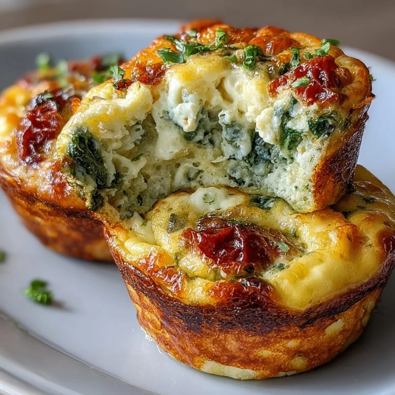 Savory egg muffins packed with fresh spinach, juicy tomatoes, and cheese — an easy high-protein breakfast or snack.