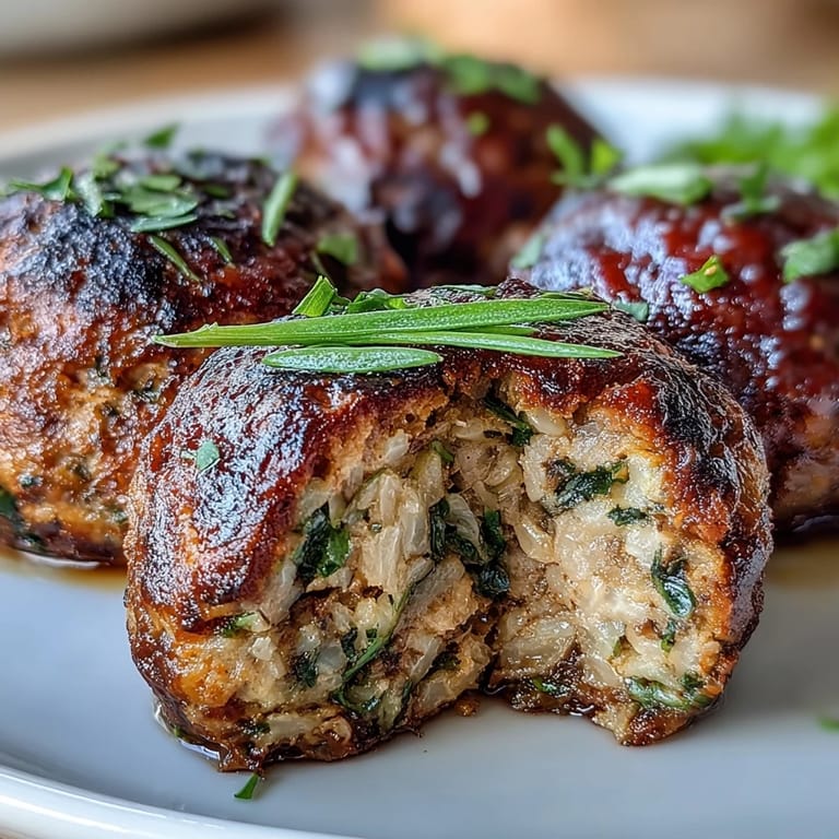 Plant-based lentil meatballs with a smoky flavor, nestled in marinara sauce and paired with light, fresh zucchini noodles.