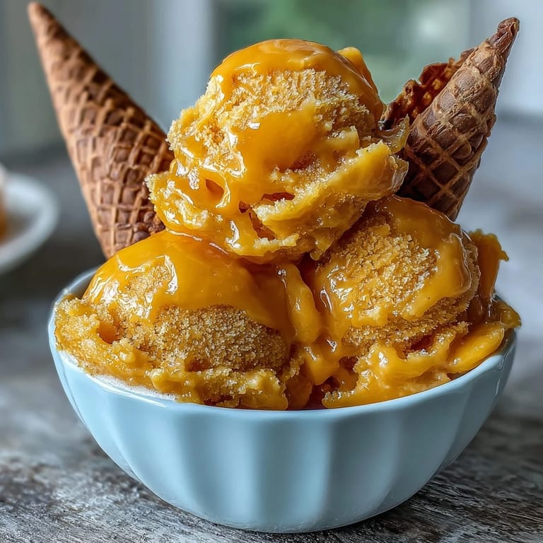 Silky-smooth mango sorbet made with ripe mangoes and lime, perfect for a vegan dessert.