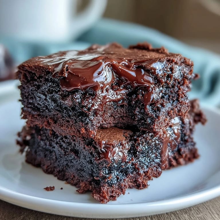Swirled black sesame brownie features deep chocolate flavor and earthy sesame paste, creating a marbled dessert with irresistible texture.