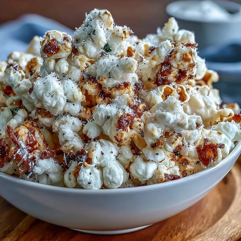 Gourmet popcorn tossed with truffle oil, freshly grated Parmesan, and delicate fleur de sel seasoning.