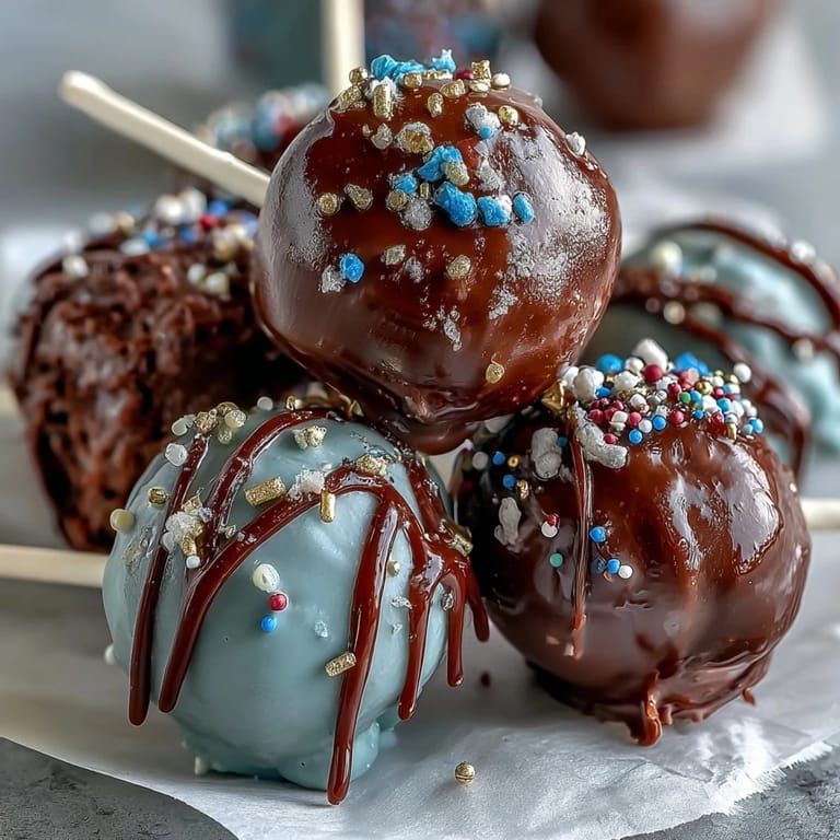 Festive graduation cake pops decorated in school colors and finished with gold sprinkles, ideal for party dessert tables.