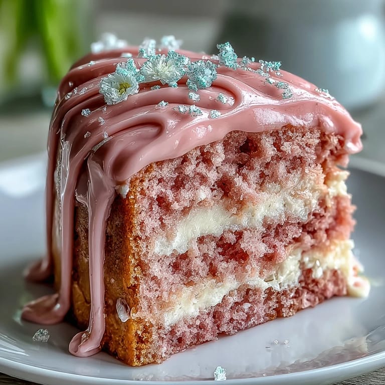 Showstopper Bridal Shower Rosé Velvet Cake: a delicate pink confection with shimmering gold accents.