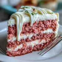 Elegant pink rosé velvet cake with shimmering gold drip, perfect for showers.